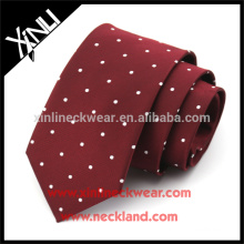 Perfect Knot 100% Handmade Woven Silk Skinny Mens Polka Dot Formal Ties
